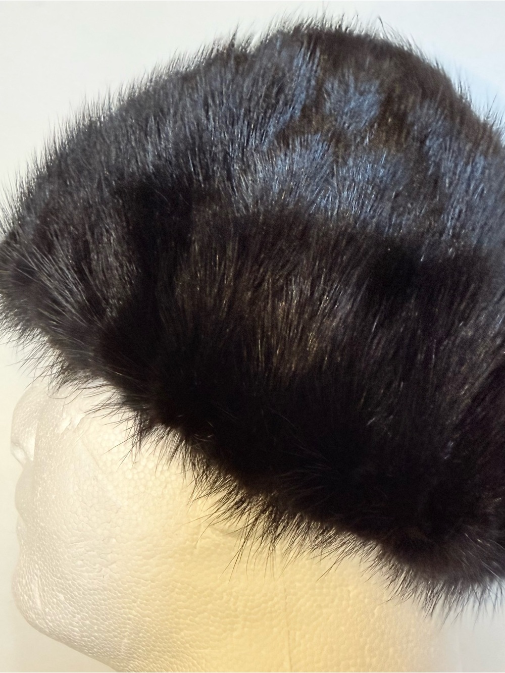 betmar Black Faux Fur Headband